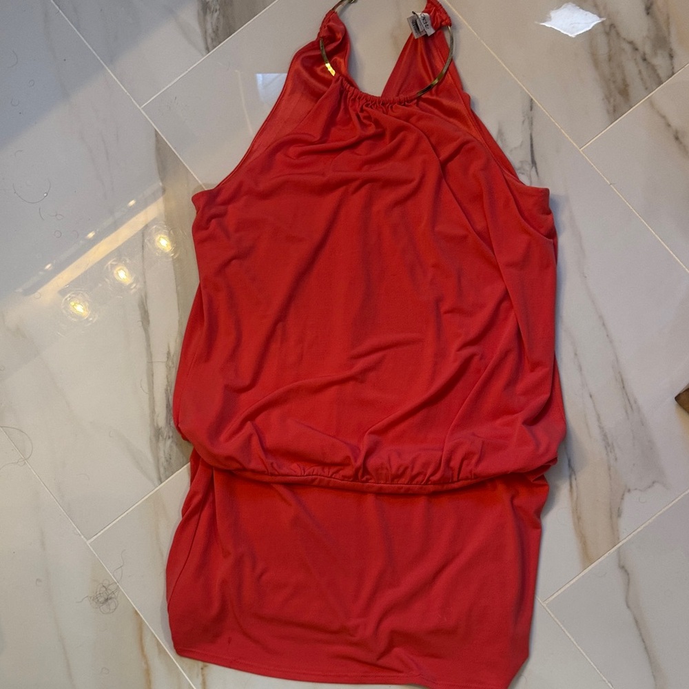 Coral  Halter Dress